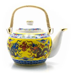 Чайник фарфор с бамбуковой ручкой (750мл.)(TPR1007-6) "Драконы" (24 шт. в ящ.), K323134 - фото товара