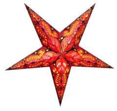 Светильник Звезда картонная 5 лучей RED GANESH ZARI, K89050066O1137471885 - фото товара
