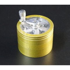 Гриндер алюминиевый магнитный 4 части GR-110 6*6*4,5см. Жёлтый, K89010051O1807715491 - фото товара
