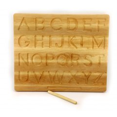 Английский алфавит, по системе монтессори (35*29*1,8см),массив ольхи,стилус-2шт,покрыт льняным масло, K334291 - фото товара