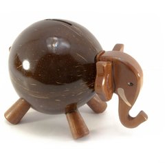 Скарбничка "Слон" кокосова (19х13х10 см), K329886 - фото товару