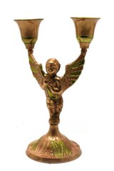 Подсвечник "Ангел" бронзовый (16х10,5х7 см)(Candle Stand Boy 2C Copper), K328254 - фото товара