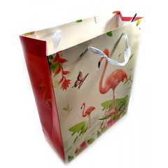 Пакет подарочный картонный "Фламинго и Единороги" (26х32х10 см см), K332136 - фото товара