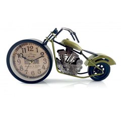 Часы настольные "Мотоцикл" зеленые (28х15х7,5 см), K332191B - фото товара