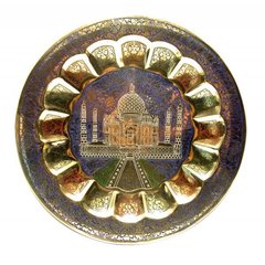 Тарелка бронзовая настенная "Тадж-Махал"(33 см), K323497 - фото товара